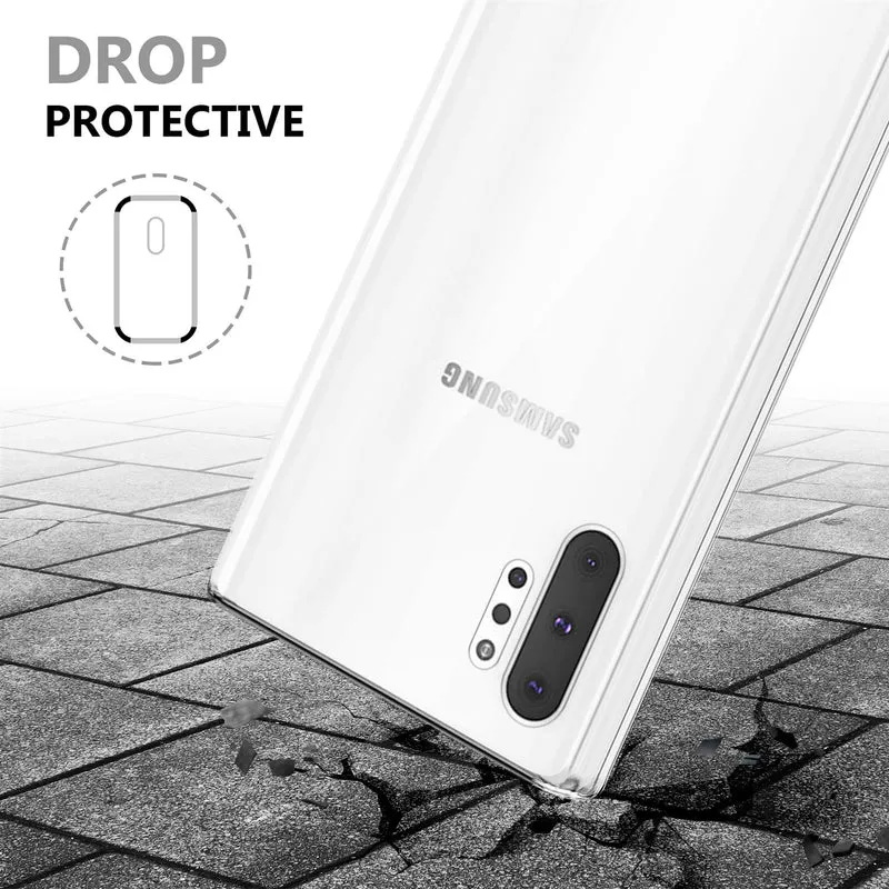 Cadorabo Hülle kompatibel mit Samsung Galaxy NOTE 10 PLUS 360° Full Body Schutzhülle - Front- und Rückenschutz, Rundumschutz mit Displayschutz