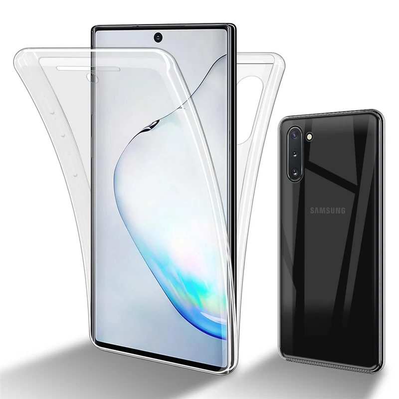 Cadorabo Hülle kompatibel mit Samsung Galaxy NOTE 10 360° Full Body Schutzhülle - Front- und Rückenschutz, Rundumschutz mit Displayschutz