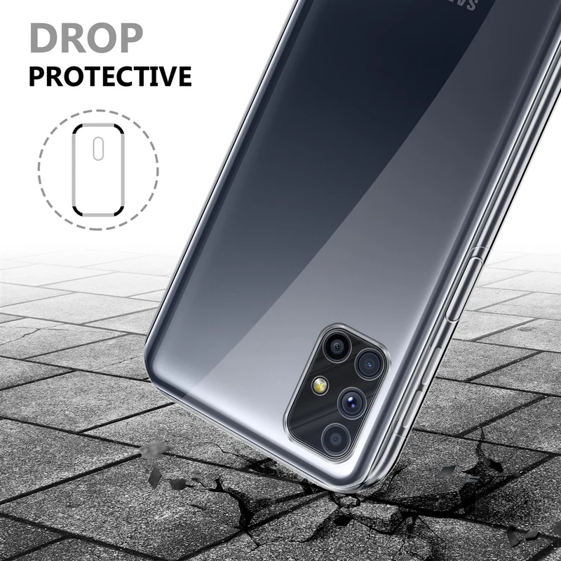 Cadorabo Hülle kompatibel mit Samsung Galaxy M51 360° Full Body Schutzhülle - Front- und Rückenschutz, Rundumschutz mit Displayschutz