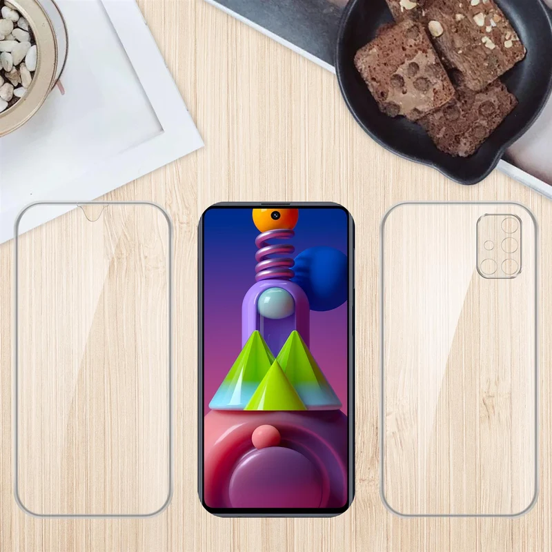 Cadorabo Hülle kompatibel mit Samsung Galaxy M51 360° Full Body Schutzhülle - Front- und Rückenschutz, Rundumschutz mit Displayschutz
