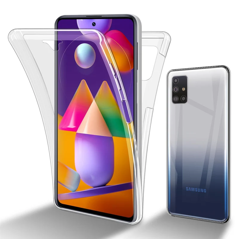 Cadorabo Hülle kompatibel mit Samsung Galaxy M31s 360° Full Body Schutzhülle - Front- und Rückenschutz, Rundumschutz mit Displayschutz
