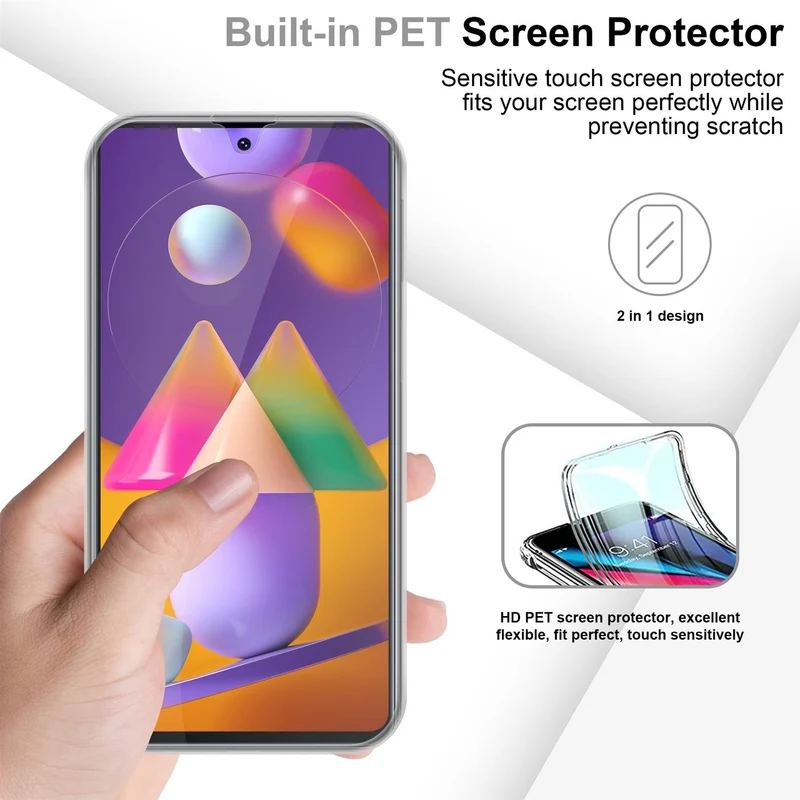 Cadorabo Hülle kompatibel mit Samsung Galaxy M31s 360° Full Body Schutzhülle - Front- und Rückenschutz, Rundumschutz mit Displayschutz