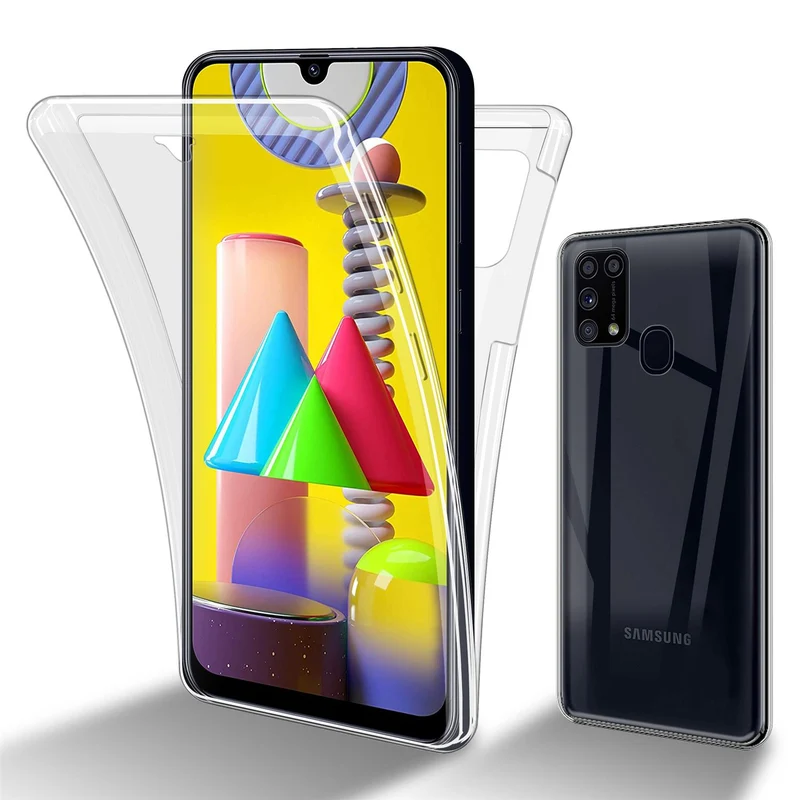 Cadorabo Hülle kompatibel mit Samsung Galaxy M31 360° Full Body Schutzhülle - Front- und Rückenschutz, Rundumschutz mit Displayschutz