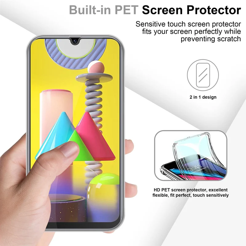 Cadorabo Hülle kompatibel mit Samsung Galaxy M31 360° Full Body Schutzhülle - Front- und Rückenschutz, Rundumschutz mit Displayschutz