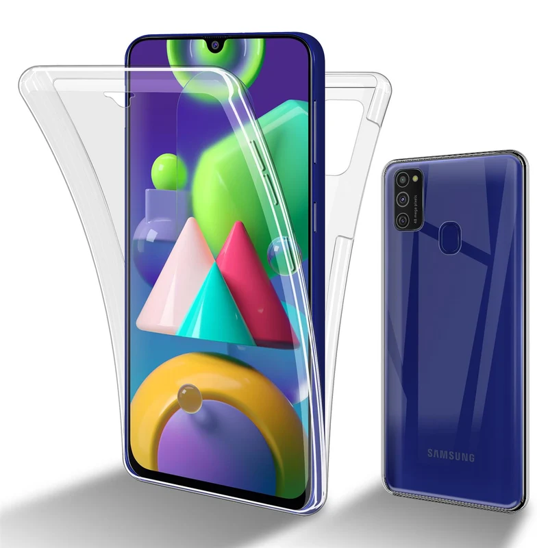 Cadorabo Hülle kompatibel mit Samsung Galaxy M21 / M30s 360° Full Body Schutzhülle - Front- und Rückenschutz, Rundumschutz mit Displayschutz