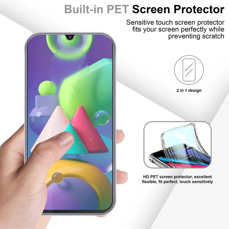 Cadorabo Hülle kompatibel mit Samsung Galaxy M21 / M30s 360° Full Body Schutzhülle - Front- und Rückenschutz, Rundumschutz mit Displayschutz