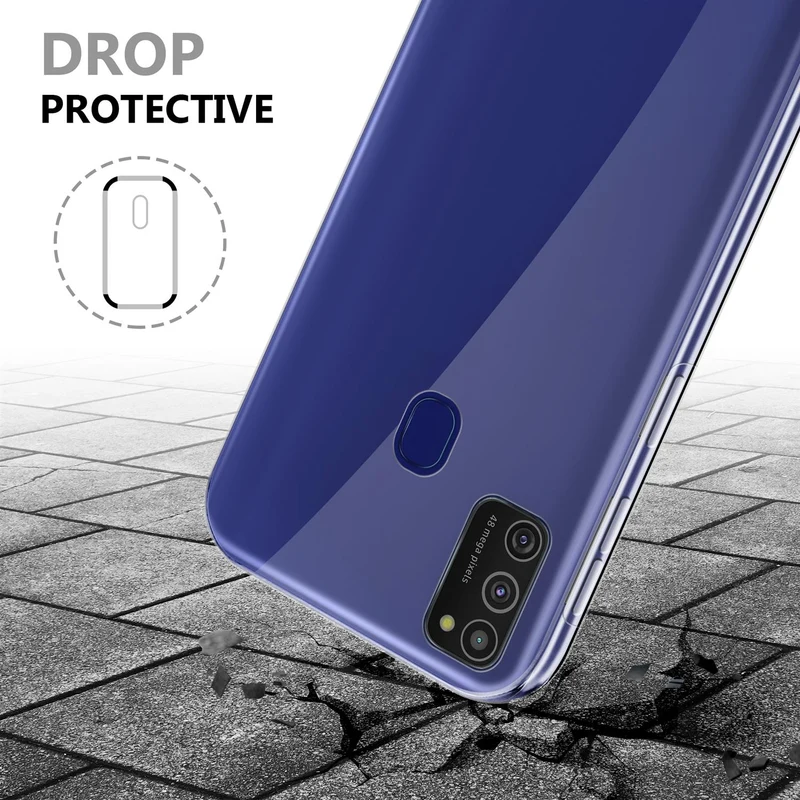 Cadorabo Hülle kompatibel mit Samsung Galaxy M21 / M30s 360° Full Body Schutzhülle - Front- und Rückenschutz, Rundumschutz mit Displayschutz