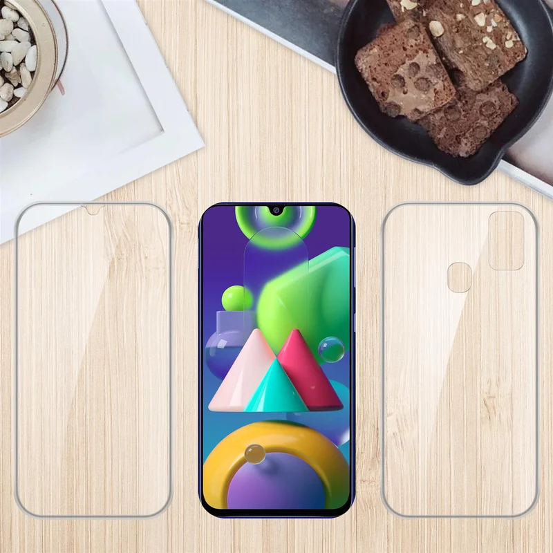 Cadorabo Hülle kompatibel mit Samsung Galaxy M21 / M30s 360° Full Body Schutzhülle - Front- und Rückenschutz, Rundumschutz mit Displayschutz
