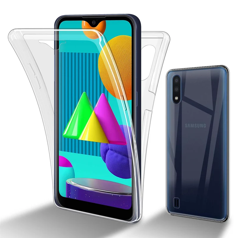 Cadorabo Hülle kompatibel mit Samsung Galaxy M01 360° Full Body Schutzhülle - Front- und Rückenschutz, Rundumschutz mit Displayschutz