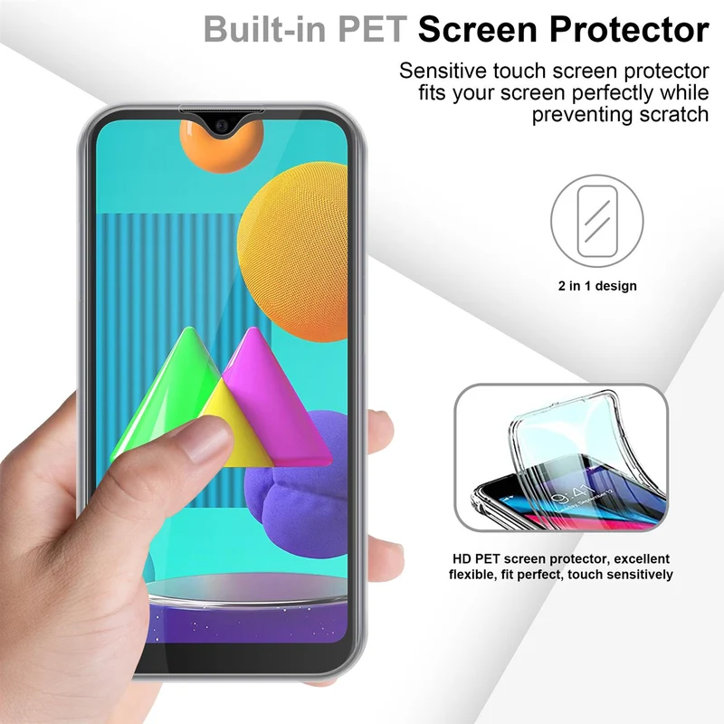 Cadorabo Hülle kompatibel mit Samsung Galaxy M01 360° Full Body Schutzhülle - Front- und Rückenschutz, Rundumschutz mit Displayschutz