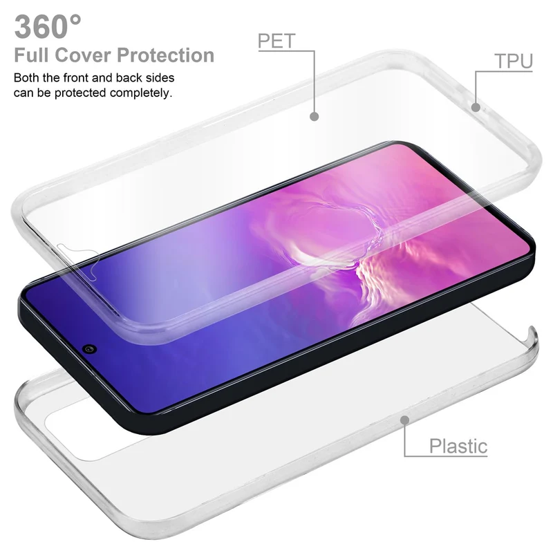 Cadorabo Hülle kompatibel mit Samsung Galaxy A91 / S10 LITE / M80s 360° Full Body Schutzhülle - Front- und Rückenschutz, Rundumschutz mit Displayschutz