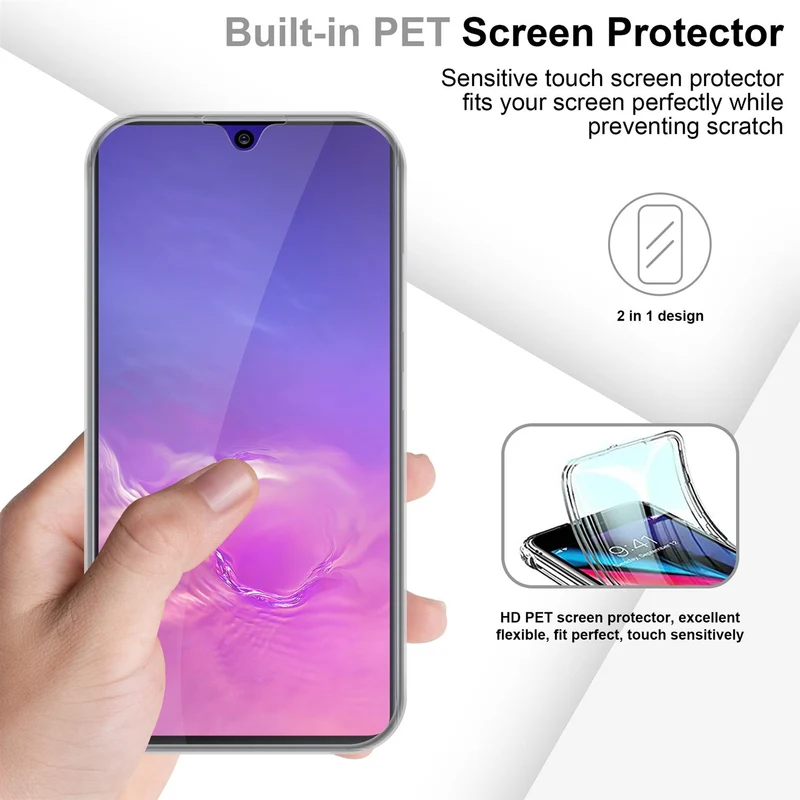 Cadorabo Hülle kompatibel mit Samsung Galaxy A91 / S10 LITE / M80s 360° Full Body Schutzhülle - Front- und Rückenschutz, Rundumschutz mit Displayschutz