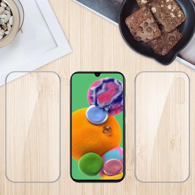Cadorabo Hülle kompatibel mit Samsung Galaxy A90 5G 360° Full Body Schutzhülle - Front- und Rückenschutz, Rundumschutz mit Displayschutz
