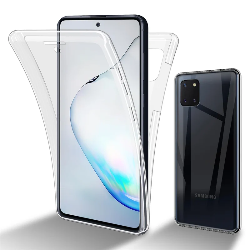Cadorabo Hülle kompatibel mit Samsung Galaxy A81 / NOTE 10 LITE / M60s 360° Full Body Schutzhülle - Front- und Rückenschutz, Rundumschutz mit Displayschutz