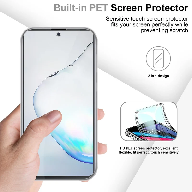 Cadorabo Hülle kompatibel mit Samsung Galaxy A81 / NOTE 10 LITE / M60s 360° Full Body Schutzhülle - Front- und Rückenschutz, Rundumschutz mit Displayschutz