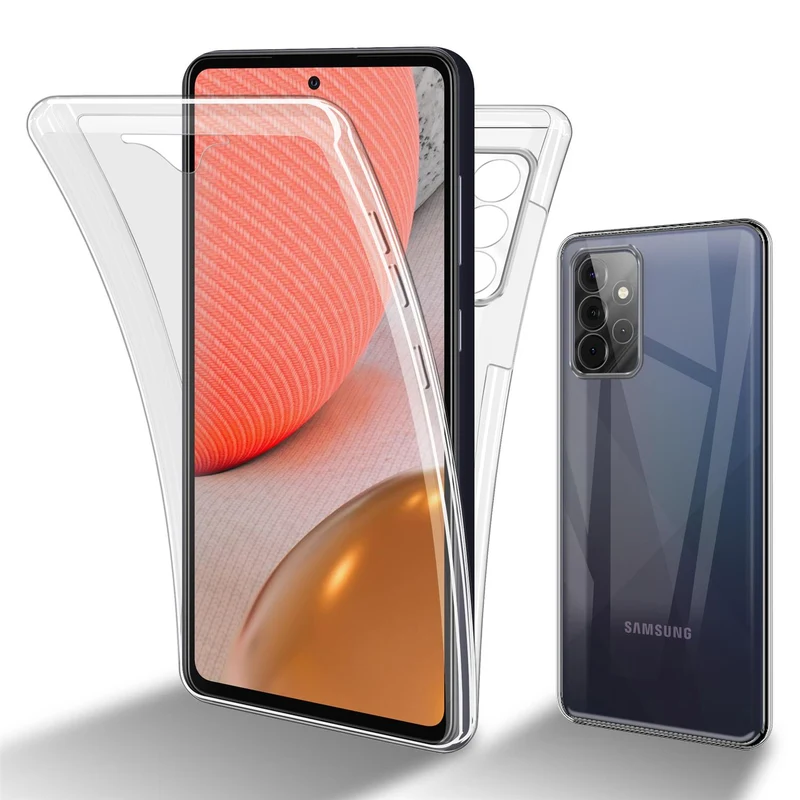 Cadorabo Hülle kompatibel mit Samsung Galaxy A72 4G / 5G 360° Full Body Schutzhülle - Front- und Rückenschutz, Rundumschutz mit Displayschutz