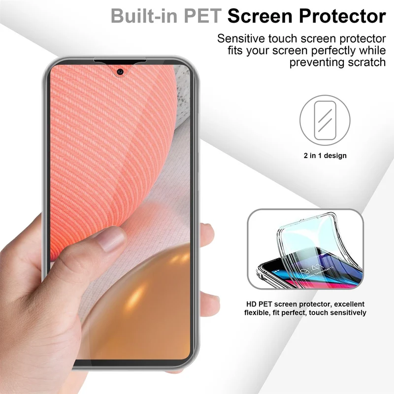Cadorabo Hülle kompatibel mit Samsung Galaxy A72 4G / 5G 360° Full Body Schutzhülle - Front- und Rückenschutz, Rundumschutz mit Displayschutz