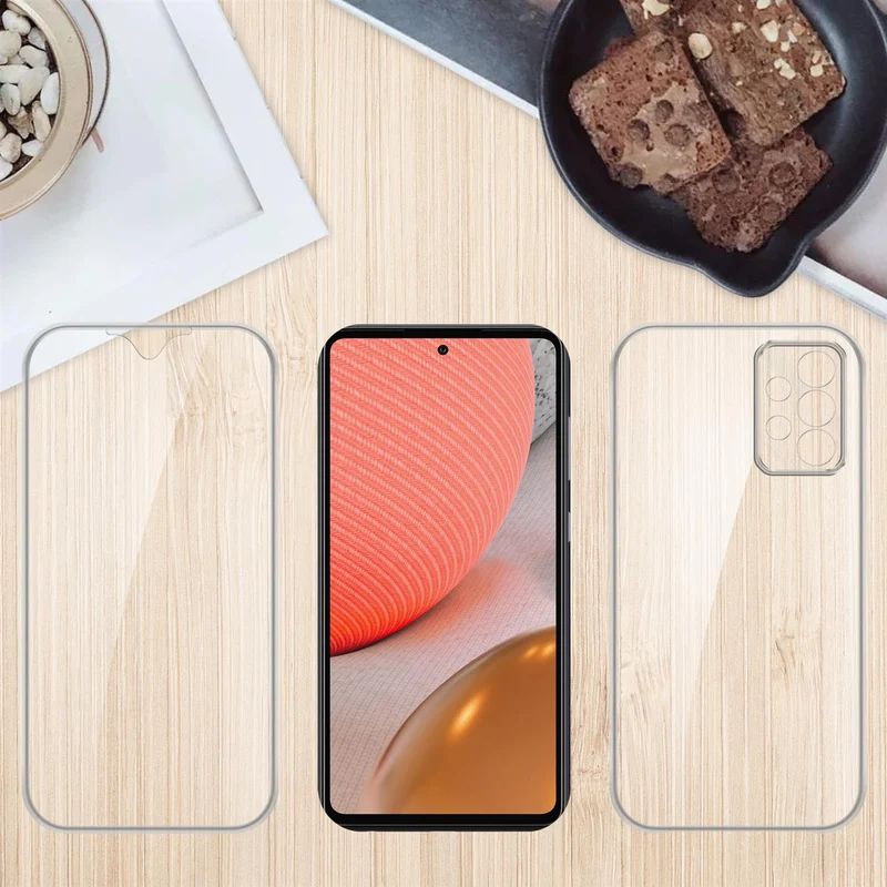 Cadorabo Hülle kompatibel mit Samsung Galaxy A72 4G / 5G 360° Full Body Schutzhülle - Front- und Rückenschutz, Rundumschutz mit Displayschutz