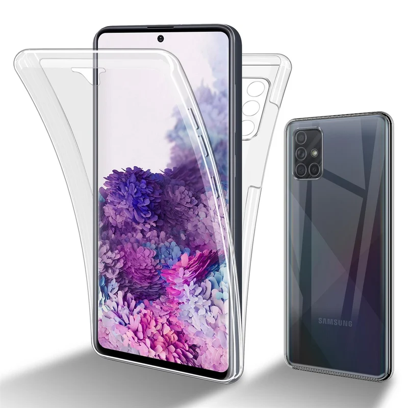 Cadorabo Hülle kompatibel mit Samsung Galaxy A71 5G 360° Full Body Schutzhülle - Front- und Rückenschutz, Rundumschutz mit Displayschutz
