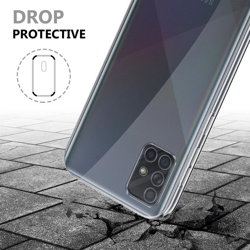 Cadorabo Hülle kompatibel mit Samsung Galaxy A71 5G 360° Full Body Schutzhülle - Front- und Rückenschutz, Rundumschutz mit Displayschutz
