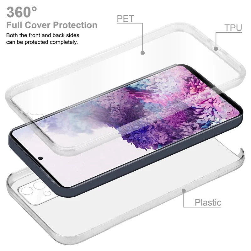 Cadorabo Hülle kompatibel mit Samsung Galaxy A71 5G 360° Full Body Schutzhülle - Front- und Rückenschutz, Rundumschutz mit Displayschutz