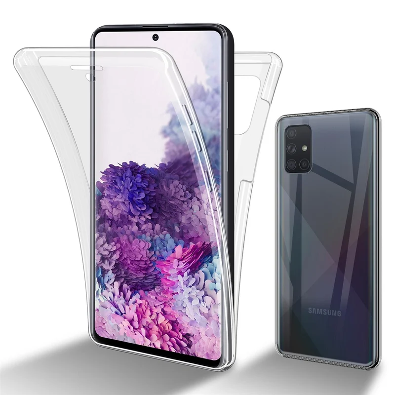 Cadorabo Hülle kompatibel mit Samsung Galaxy A71 4G 360° Full Body Schutzhülle - Front- und Rückenschutz, Rundumschutz mit Displayschutz