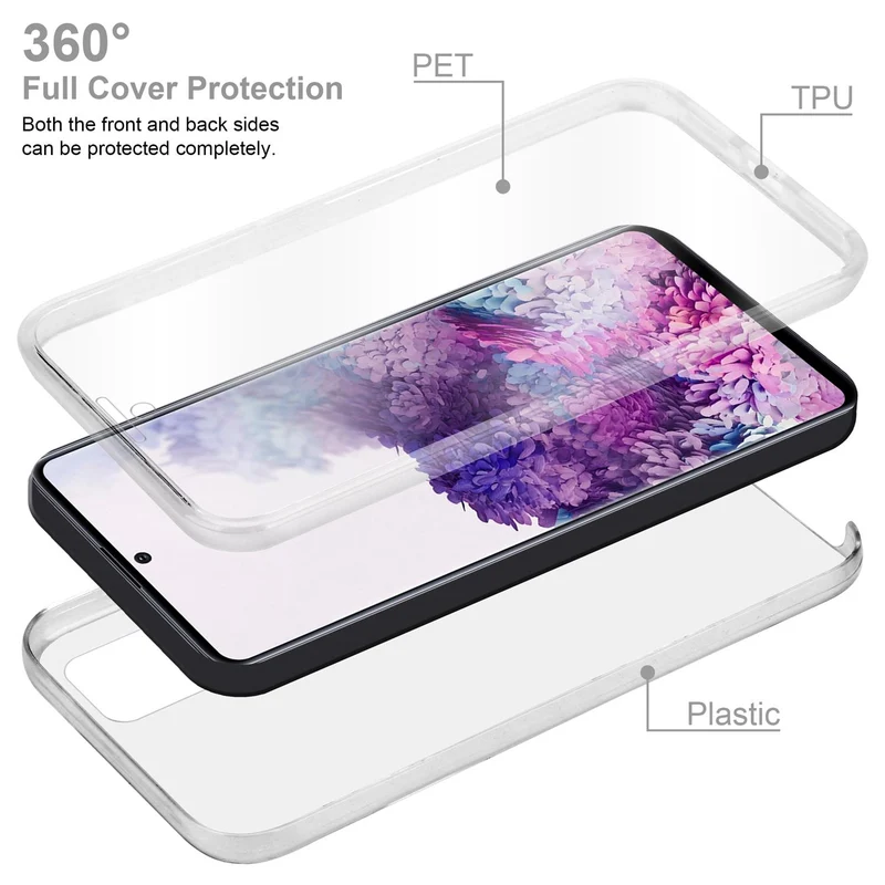 Cadorabo Hülle kompatibel mit Samsung Galaxy A71 4G 360° Full Body Schutzhülle - Front- und Rückenschutz, Rundumschutz mit Displayschutz