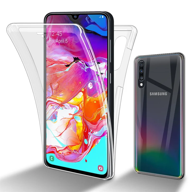 Cadorabo Hülle kompatibel mit Samsung Galaxy A70e 360° Full Body Schutzhülle - Front- und Rückenschutz, Rundumschutz mit Displayschutz