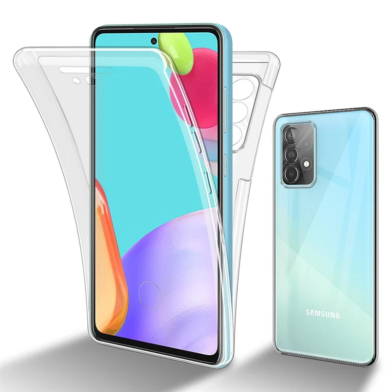 Cadorabo Hülle kompatibel mit Samsung Galaxy A52 (4G / 5G) / A52s 360° Full Body Schutzhülle - Front- und Rückenschutz, Rundumschutz mit Displayschutz