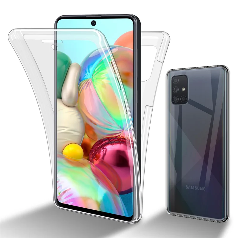 Cadorabo Hülle kompatibel mit Samsung Galaxy A51 4G / M40s 360° Full Body Schutzhülle - Front- und Rückenschutz, Rundumschutz mit Displayschutz