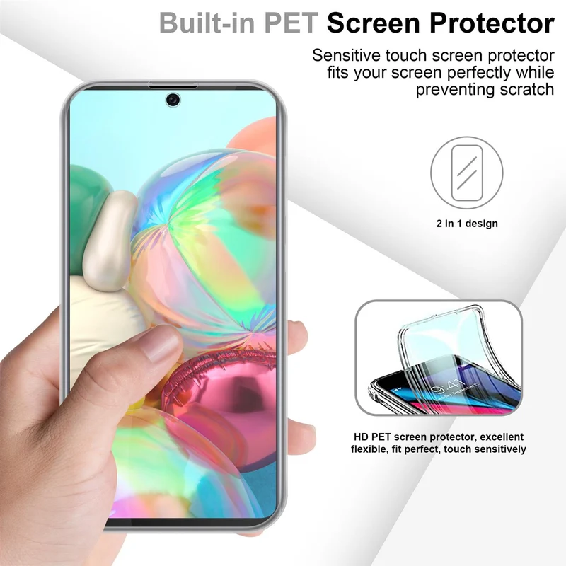 Cadorabo Hülle kompatibel mit Samsung Galaxy A51 4G / M40s 360° Full Body Schutzhülle - Front- und Rückenschutz, Rundumschutz mit Displayschutz