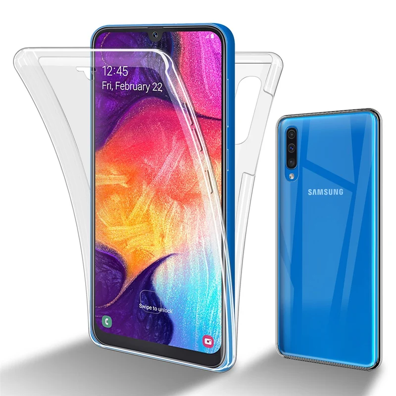 Cadorabo Hülle kompatibel mit Samsung Galaxy A50 4G / A50s / A30s 360° Full Body Schutzhülle - Front- und Rückenschutz, Rundumschutz mit Displayschutz