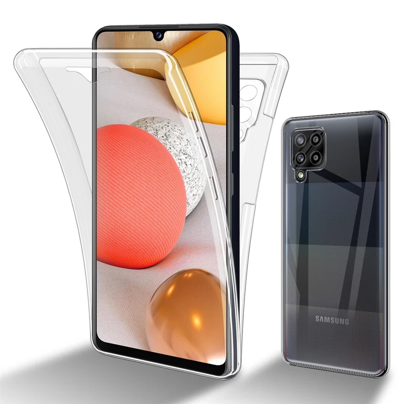 Cadorabo Hülle kompatibel mit Samsung Galaxy A42 5G / M42 5G 360° Full Body Schutzhülle - Front- und Rückenschutz, Rundumschutz mit Displayschutz