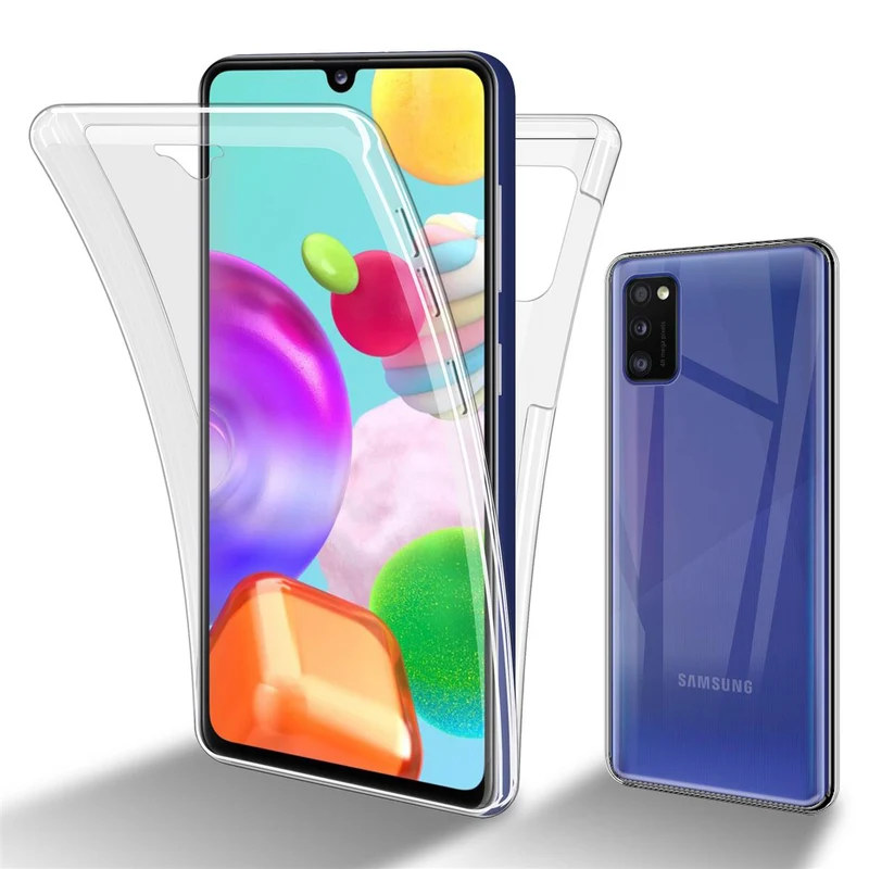 Cadorabo Hülle kompatibel mit Samsung Galaxy A41 360° Full Body Schutzhülle - Front- und Rückenschutz, Rundumschutz mit Displayschutz