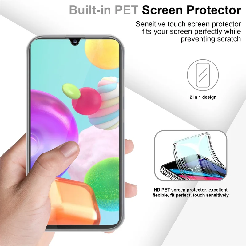 Cadorabo Hülle kompatibel mit Samsung Galaxy A41 360° Full Body Schutzhülle - Front- und Rückenschutz, Rundumschutz mit Displayschutz