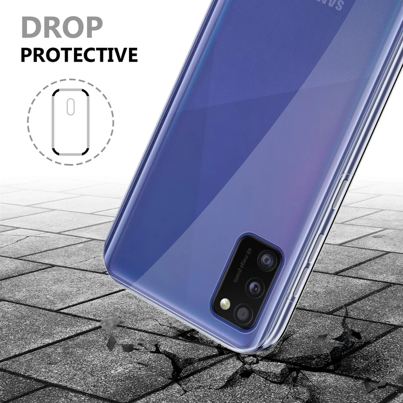 Cadorabo Hülle kompatibel mit Samsung Galaxy A41 360° Full Body Schutzhülle - Front- und Rückenschutz, Rundumschutz mit Displayschutz