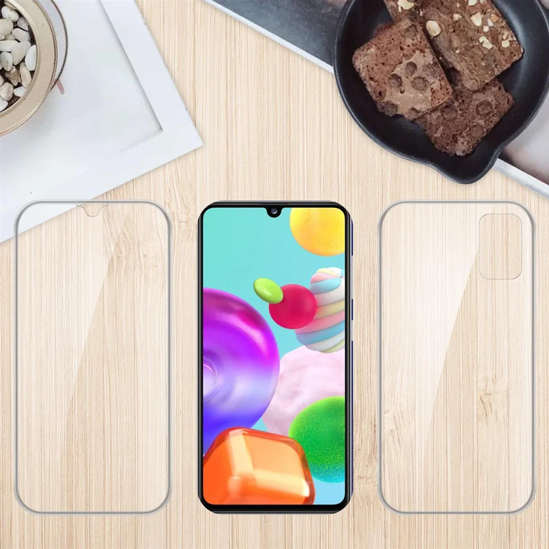Cadorabo Hülle kompatibel mit Samsung Galaxy A41 360° Full Body Schutzhülle - Front- und Rückenschutz, Rundumschutz mit Displayschutz