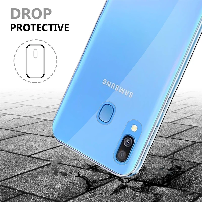 Cadorabo Hülle kompatibel mit Samsung Galaxy A40 360° Full Body Schutzhülle - Front- und Rückenschutz, Rundumschutz mit Displayschutz