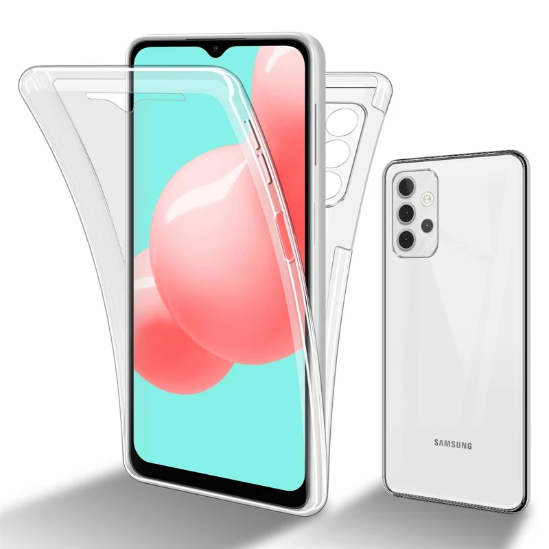 Cadorabo Hülle kompatibel mit Samsung Galaxy A32 5G 360° Full Body Schutzhülle - Front- und Rückenschutz, Rundumschutz mit Displayschutz