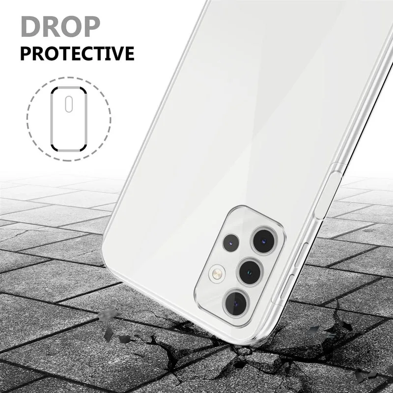 Cadorabo Hülle kompatibel mit Samsung Galaxy A32 5G 360° Full Body Schutzhülle - Front- und Rückenschutz, Rundumschutz mit Displayschutz