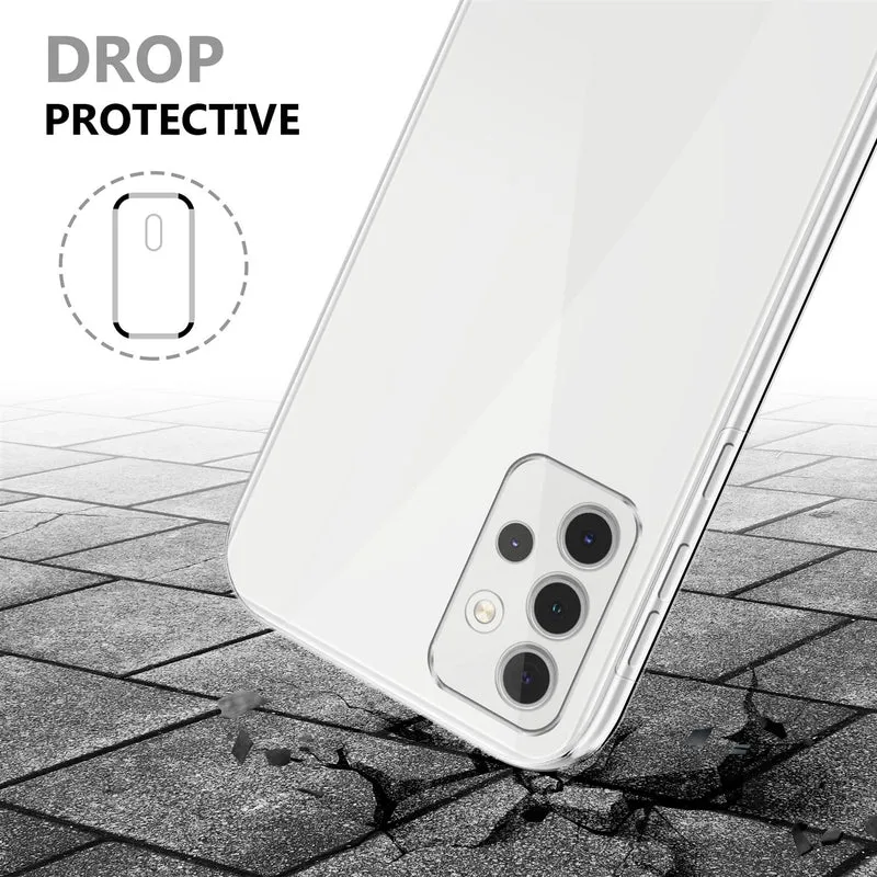 Cadorabo Hülle kompatibel mit Samsung Galaxy A32 4G 360° Full Body Schutzhülle - Front- und Rückenschutz, Rundumschutz mit Displayschutz