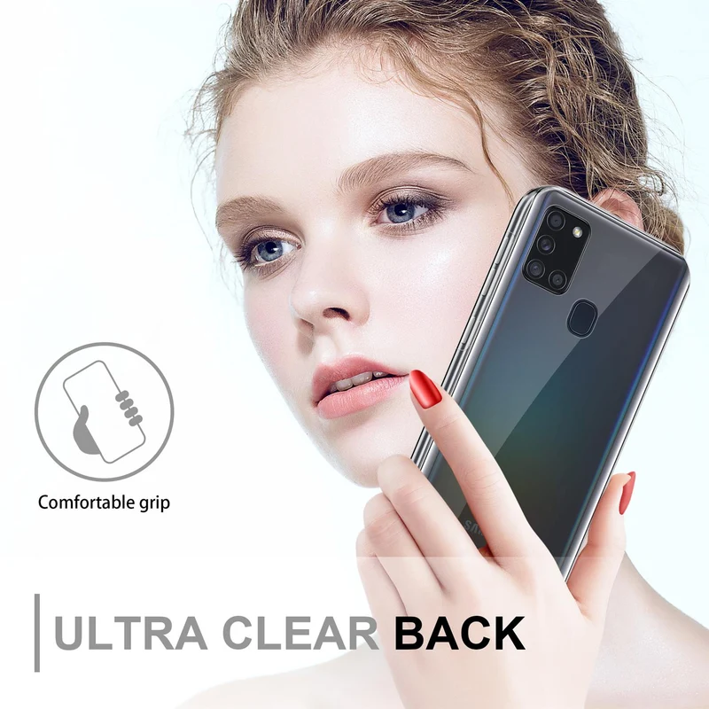 Cadorabo Hülle kompatibel mit Samsung Galaxy A21s 360° Full Body Schutzhülle - Front- und Rückenschutz, Rundumschutz mit Displayschutz