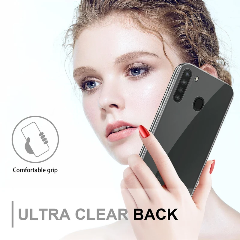 Cadorabo Hülle kompatibel mit Samsung Galaxy A21 360° Full Body Schutzhülle - Front- und Rückenschutz, Rundumschutz mit Displayschutz