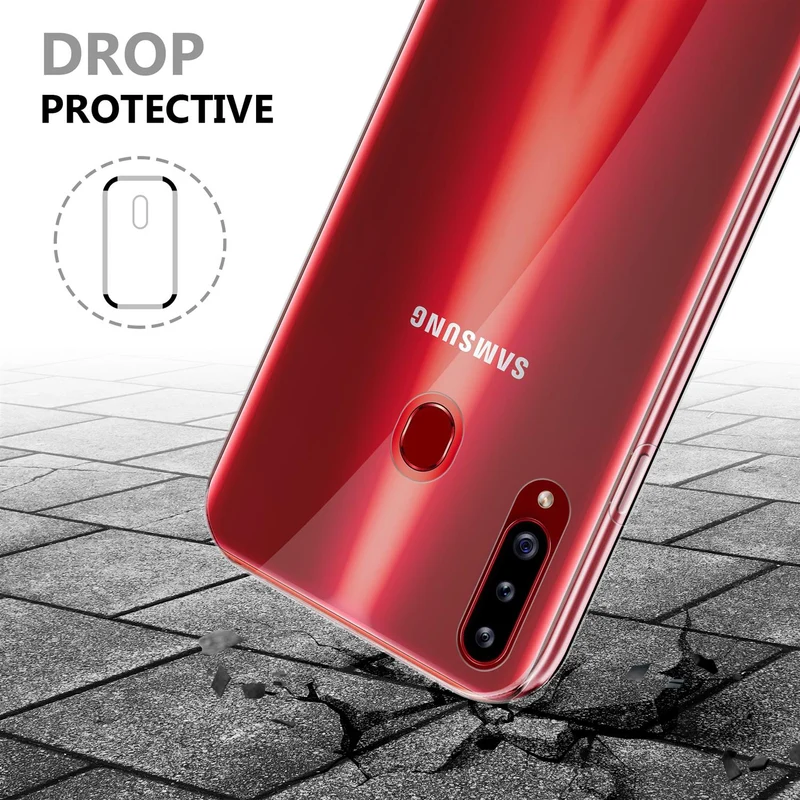 Cadorabo Hülle kompatibel mit Samsung Galaxy A20s 360° Full Body Schutzhülle - Front- und Rückenschutz, Rundumschutz mit Displayschutz
