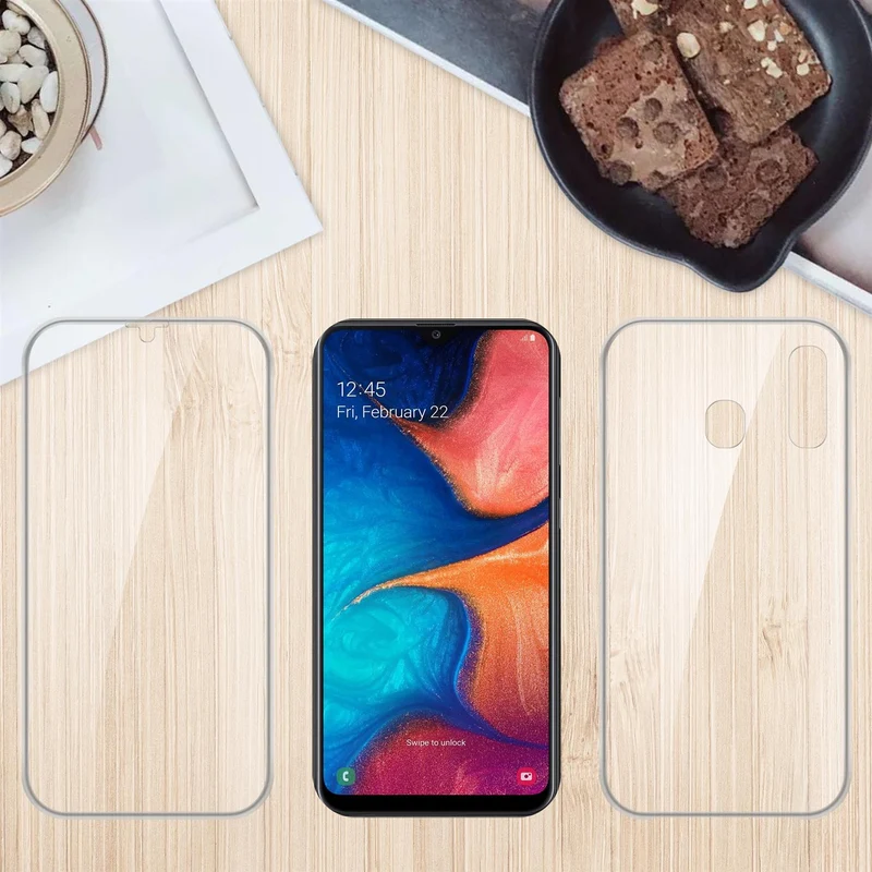 Cadorabo Hülle kompatibel mit Samsung Galaxy A20 / A30 / M10s 360° Full Body Schutzhülle - Front- und Rückenschutz, Rundumschutz mit Displayschutz