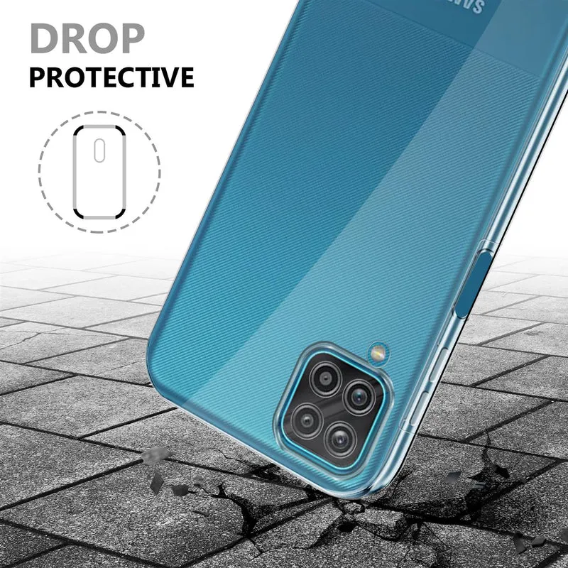 Cadorabo Hülle kompatibel mit Samsung Galaxy A12 / M12 360° Full Body Schutzhülle - Front- und Rückenschutz, Rundumschutz mit Displayschutz