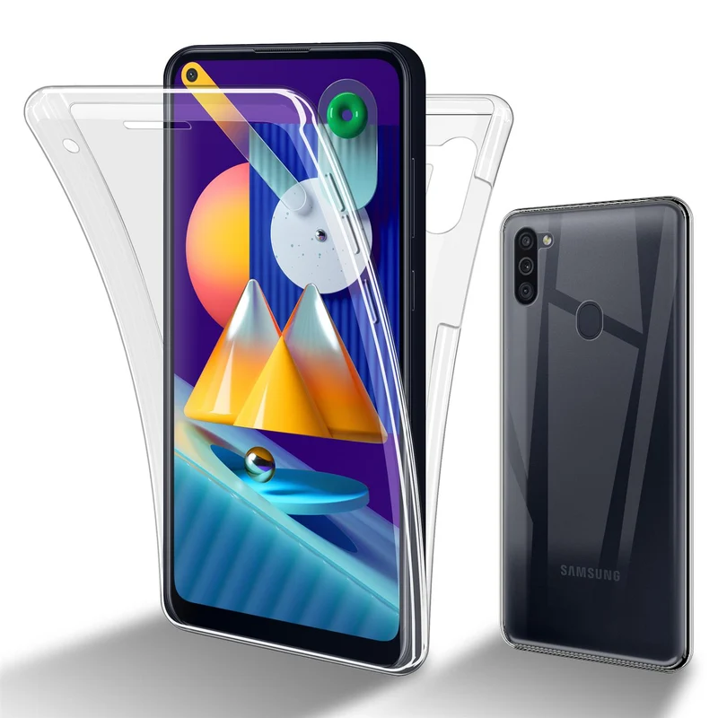 Cadorabo Hülle kompatibel mit Samsung Galaxy A11 / M11 360° Full Body Schutzhülle - Front- und Rückenschutz, Rundumschutz mit Displayschutz
