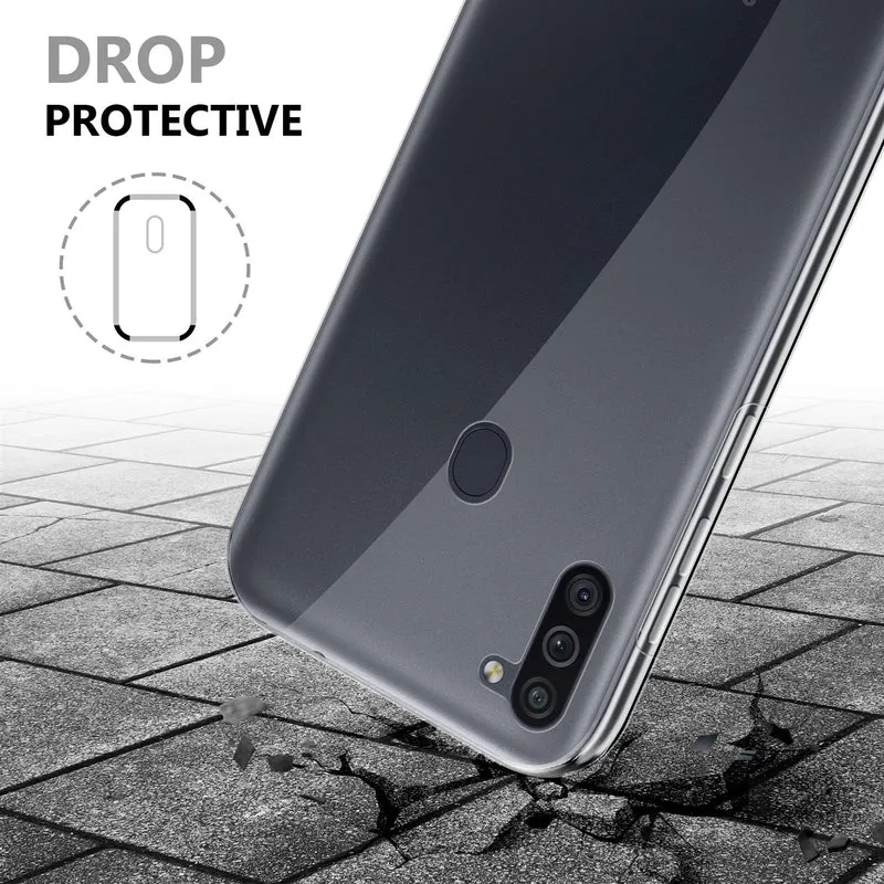 Cadorabo Hülle kompatibel mit Samsung Galaxy A11 / M11 360° Full Body Schutzhülle - Front- und Rückenschutz, Rundumschutz mit Displayschutz