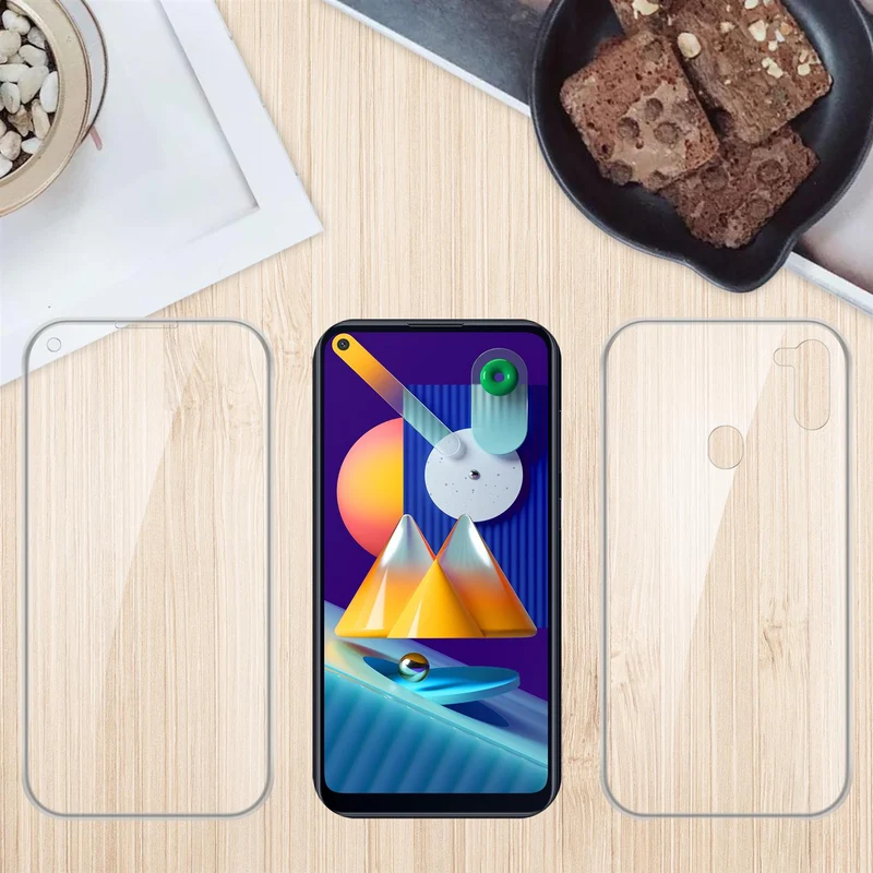 Cadorabo Hülle kompatibel mit Samsung Galaxy A11 / M11 360° Full Body Schutzhülle - Front- und Rückenschutz, Rundumschutz mit Displayschutz