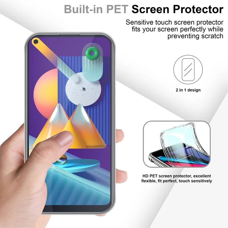 Cadorabo Hülle kompatibel mit Samsung Galaxy A11 / M11 360° Full Body Schutzhülle - Front- und Rückenschutz, Rundumschutz mit Displayschutz